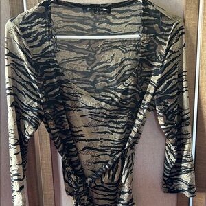 Animal Print Wrap Top 8